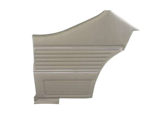 PANEL SET, Inside Quarter, Pre-Assembled, Std, Medium Green, PUI, *Silver Edition*, madrid grain vinyl, Incl ABS-Plastic Garnish Rails and Windowfelts Installed