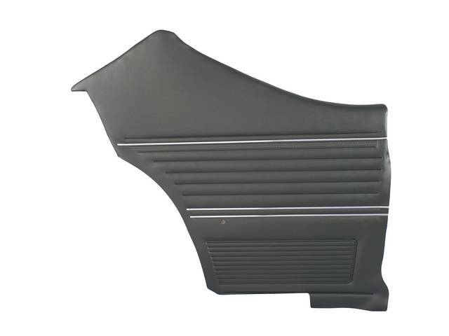 PANEL SET, Inside Quarter, Pre-Assembled, Std, Dark Green Metallic, PUI, *Silver Edition*, madrid grain vinyl, Incl ABS-Plastic Garnish Rails and Windowfelts Installed