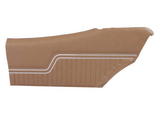 PANEL SET, Inside Quarter, Pre-Assembled, Std, Saddle, PUI, *Silver Edition*, madrid grain vinyl, Incl ABS-Plastic Garnish Rails and Windowfelts Installed