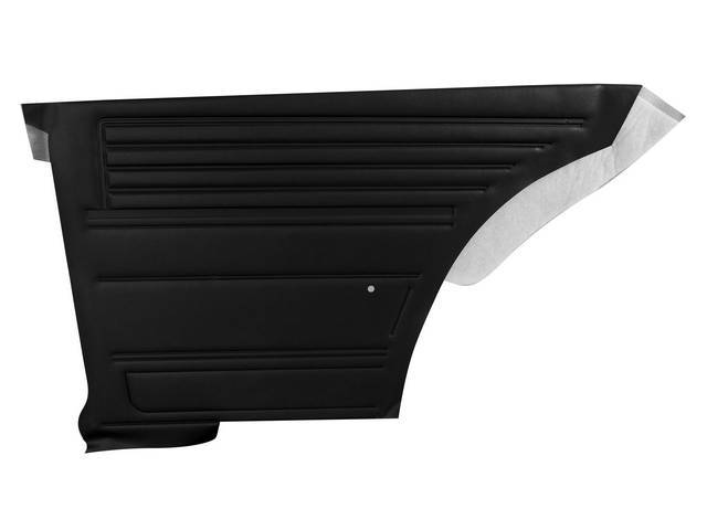 PANEL SET, Inside Quarter, Std, Black, *Platinum Edition* Note:Note: These panels do not include the top garnish rails (usually plastic or metal) or the windowfelts. Windowfelts can be purchased separately from NPD, the custom