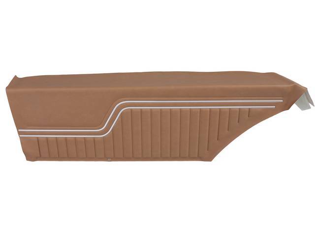 PANEL SET, Inside Quarter, Std, Saddle, *Platinum Edition* Note:Note: These panels do not include the top garnish rails (usually plastic or metal) or the windowfelts. Windowfelts can be purchased separately from NPD, the custo
