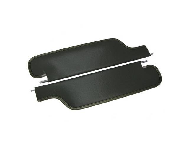 Dark Green Perforated Grain Sunvisor Set, reproduction
