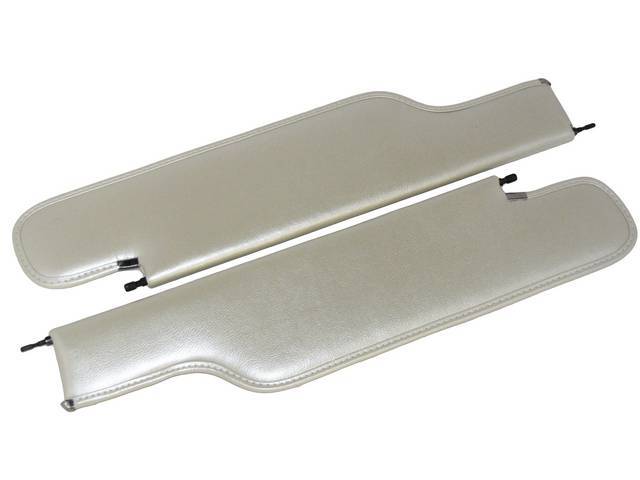 SUNVISOR SET, Pearl, PUI, Madrid grain vinyl, repro** NPD advises to use w/ PUI interior parts for correct color match **