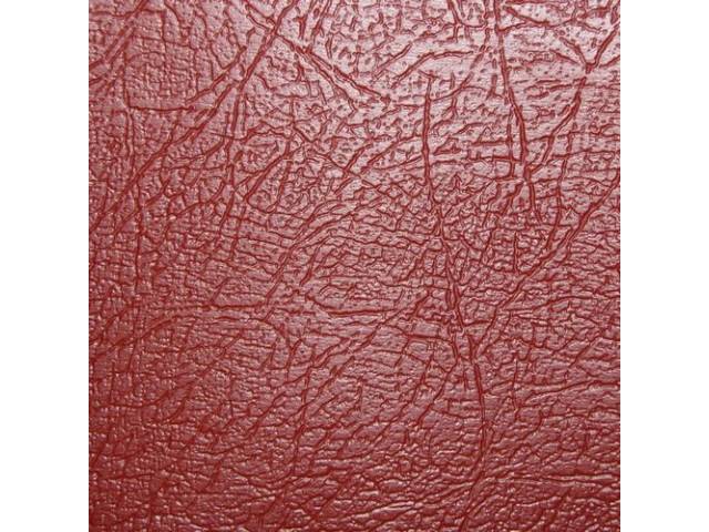 Upholstery Set, Front Bench, 50-50 split back w/o arm rest, Red, PUI, seville grain vinyl