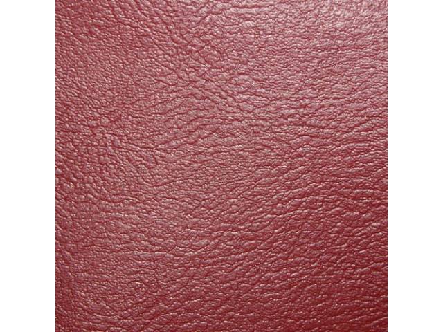 UPHOLSTERY SET, Front Bench, 50-50 Split Back W/O arm rest, Maroon Madrid Grain Vinyl, Incl head rest Material