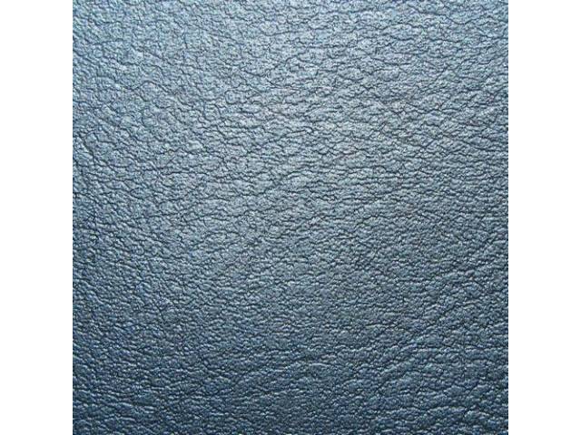 UPHOLSTERY SET, Front Bench, 50-50 Split Back W/O arm rest, Medium Blue Madrid Grain Vinyl, Incl head rest Material