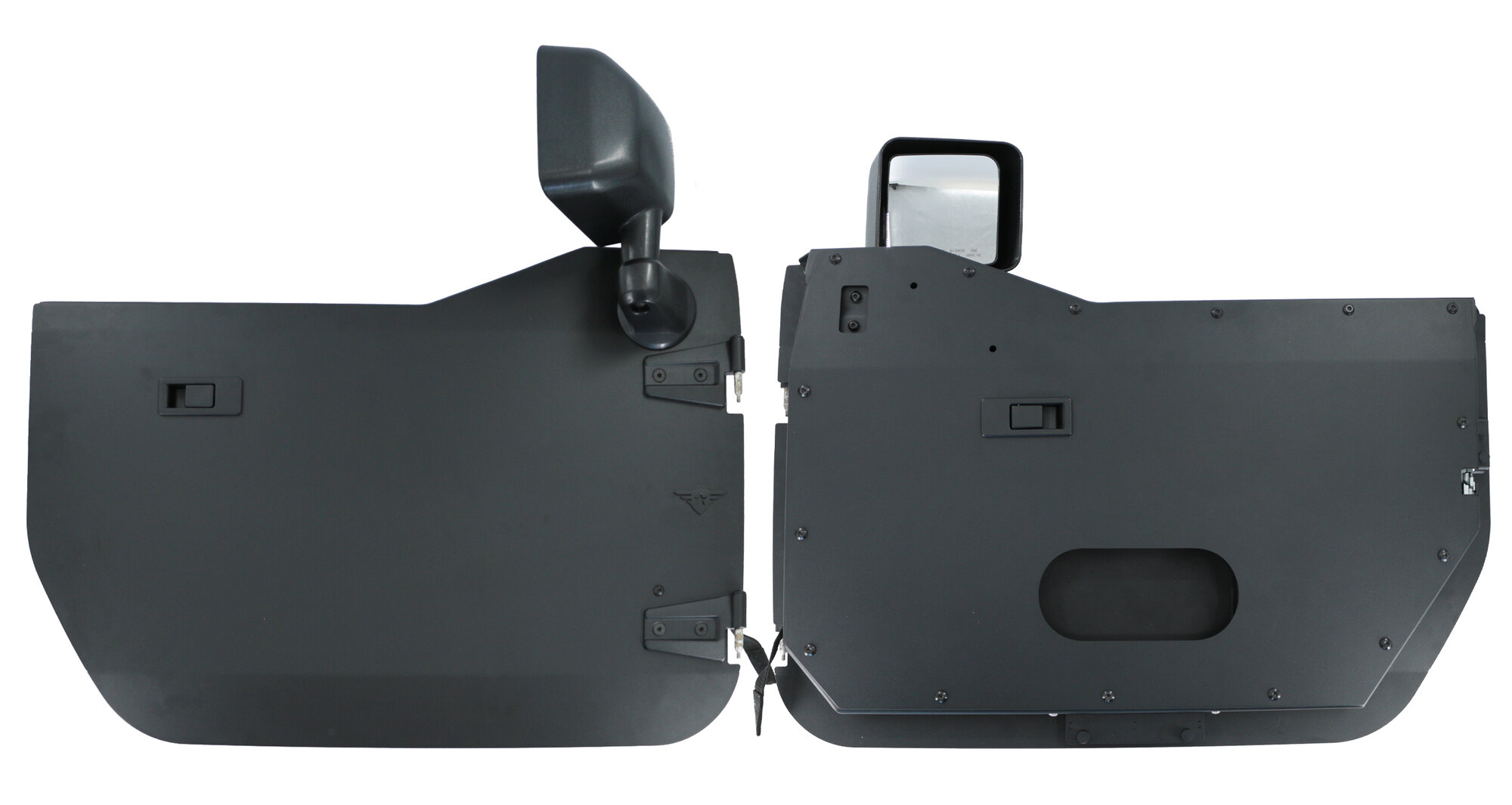 Combat Off Road 15-1036 Full Metal Jacket Aluminum Doors - Front Doors in Black Powder Coated for 07-18 Jeep Wrangler JK