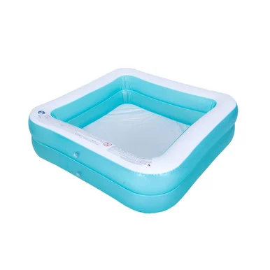 Cool Down in Style with 4.75ft. Inflatable Blue and White 2-Ring Swimming Pool