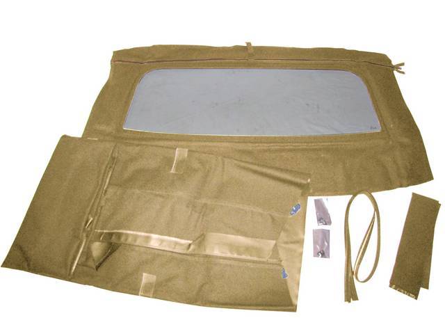 Convertible Top Kit, Folding Glass Curtain, Tan