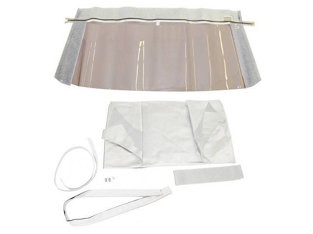 Convertible Top Kit, Plastic Curtain, Ford White