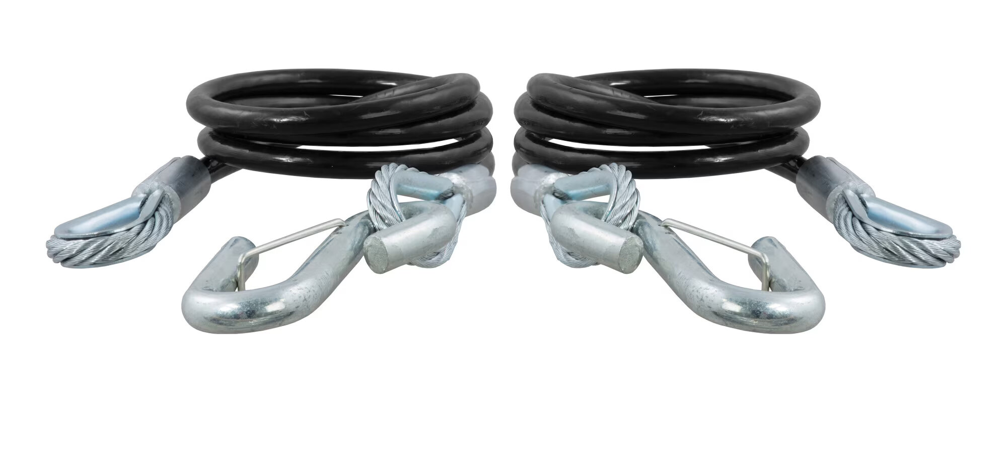 CURT 80151 44-1/2" Safety Cables with Snap Hooks - 5000 lbs