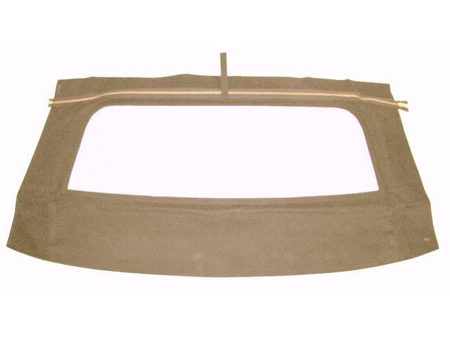 Convertible Top Rear Window, One Piece Glass Curtain, Tan