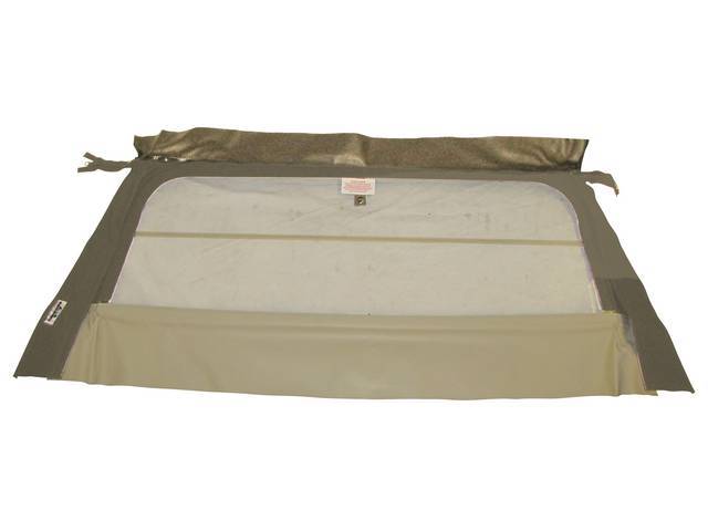 Robbins Flex-Hinge Convertible Top Rear Window (Curtain), Tan