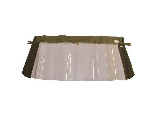 Convertible Top Rear Window, Plastic Curtain, tan