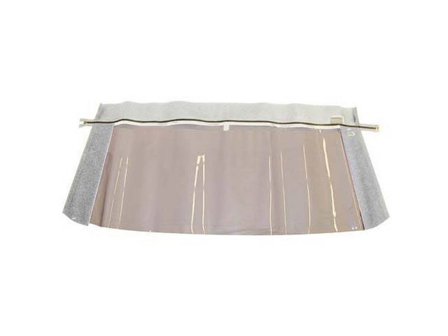 Convertible Top Rear Window, Plastic Curtain, Ford White