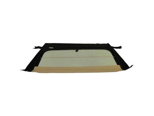 Convertible Top Rear Window, Folding Glass Curtain, Black