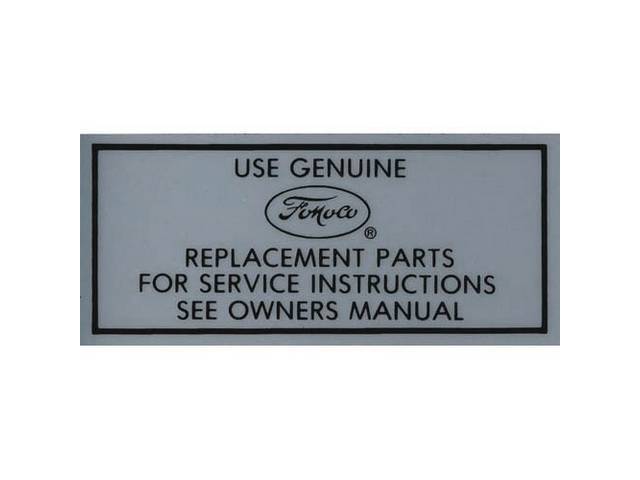 DECAL, AIR CLEANER, SERVICE INSTRUCTIONS