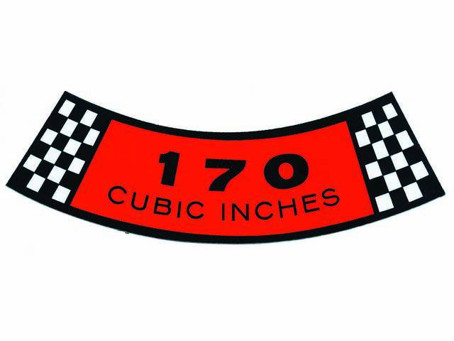 Air Cleaner Engine Decal, 170 Cubic Inches