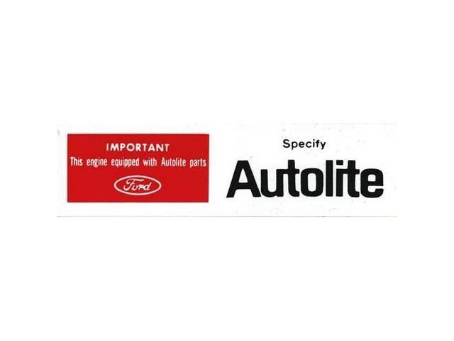 Air Cleaner Replacement Filter Engine Decal, Autolite C8ZF-9600-A FA-41