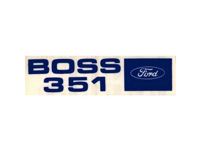 Valve Cover Engine Decal, Boss 351 Ford