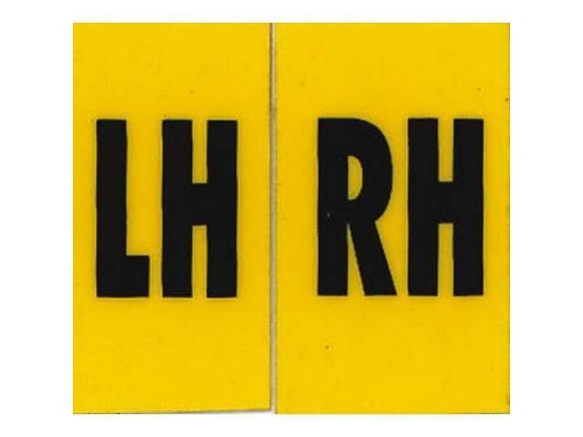 Side Marker Light Bracket, RH & LH Trunk Decals