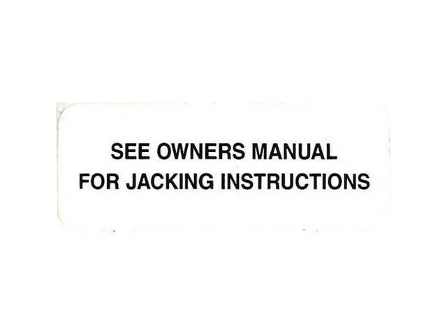 Jack Warning Decal