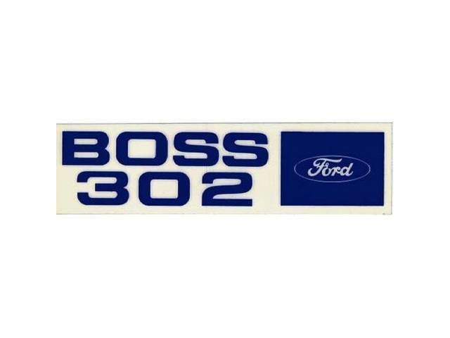 Valve Cover Engine Decal, Boss 302 Ford