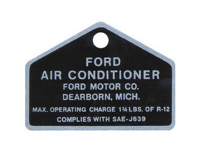 Air Conditioning Tag, Charging Specs
