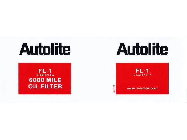 *Autolite* Oil Filter Decal