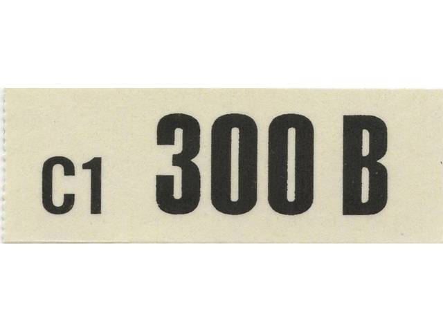 DECAL, Engine, Engine ID Code, 300B, 16, C1