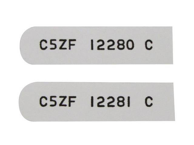 TAGS, Distributor, Spark Plug Wire ID