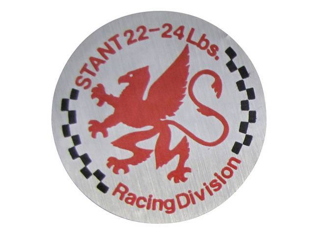 DECAL, Radiator, Shelby Radiator Cap