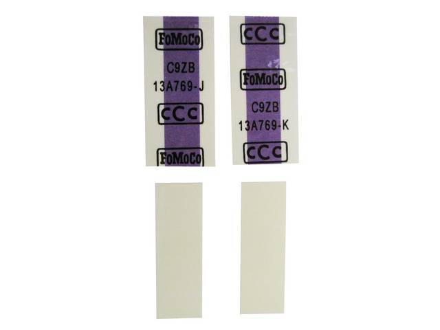 WIRE TAG, Interior, Door Light and Speaker Wire, Set of 4 tags