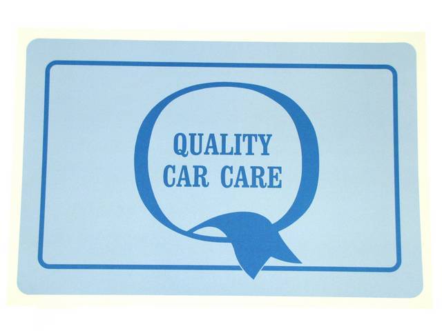 PAPER FLOOR MATS, Ford Dealer Quality
