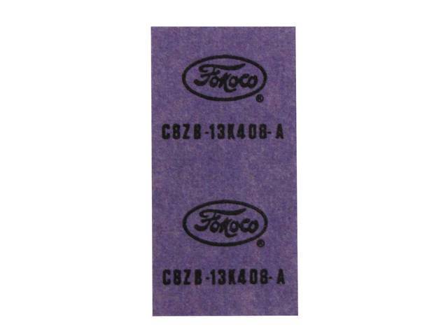 WIRE TAG, Brake Light Switch Wire