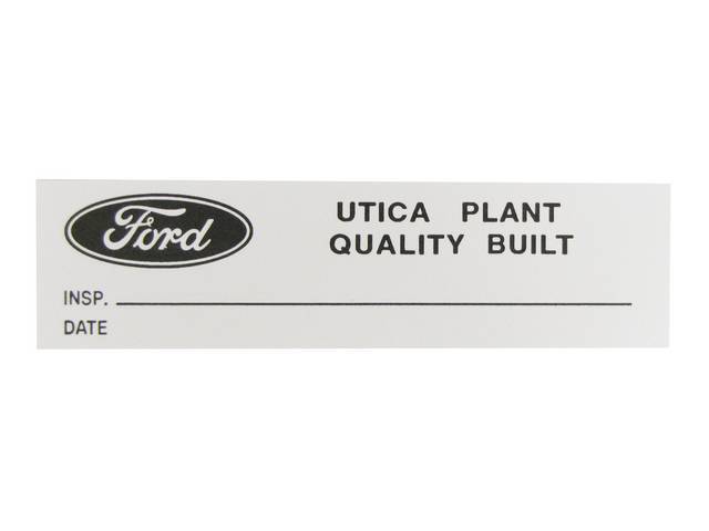 PLANT TAG, Utica Trim, unstamped