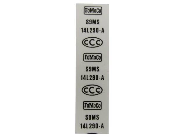 WIRE TAG, Fog Light Switch