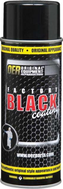 Factory Black Paint, Low Gloss Black, 16 Oz Aerosol Can (Net Wt. 12 Oz.)