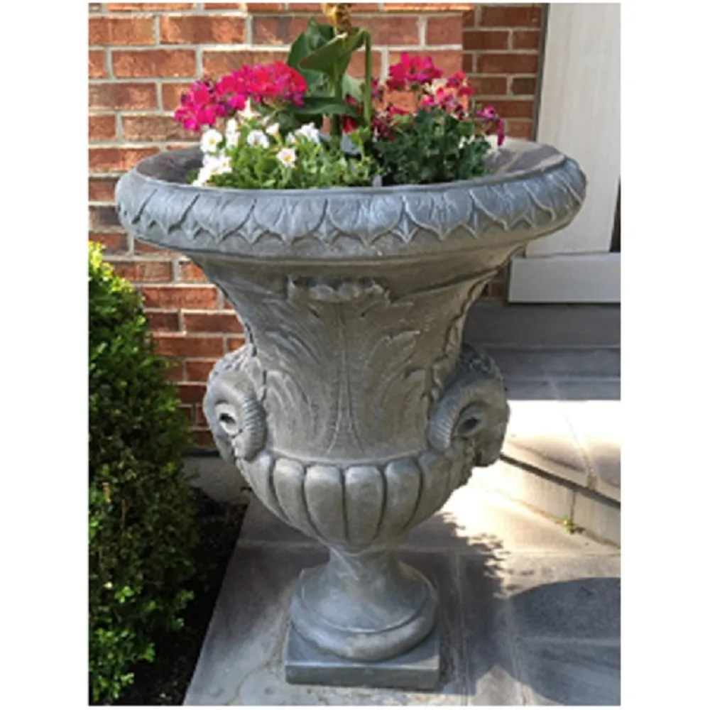 Set of 2 Moss Finished Outdoor Decorative Urn Planters 37″