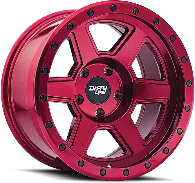 Dirty Life Race Wheels 9315-7983R12 Compound 9315 Wheel 17x9 with 4.53in Backspace in Crimson Red for 21-26 Ford Bronco