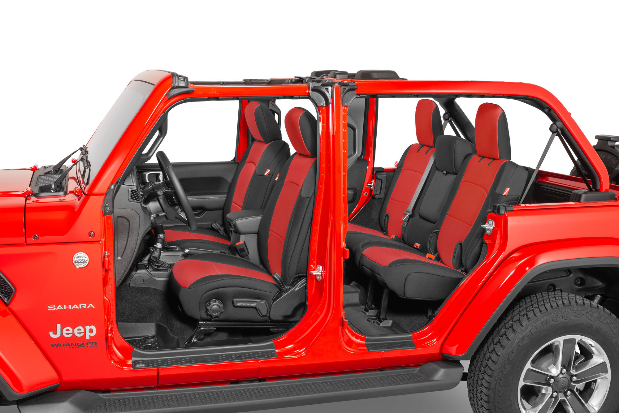 Diver Down Front and Rear Neoprene Seat Covers for 21-25 Jeep Wrangler JL 4Xe Unlimited 4-Door