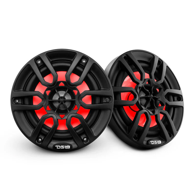 DS18 6.5" 2-Way Coaxial Marine Speaker with LED RGB Lights
