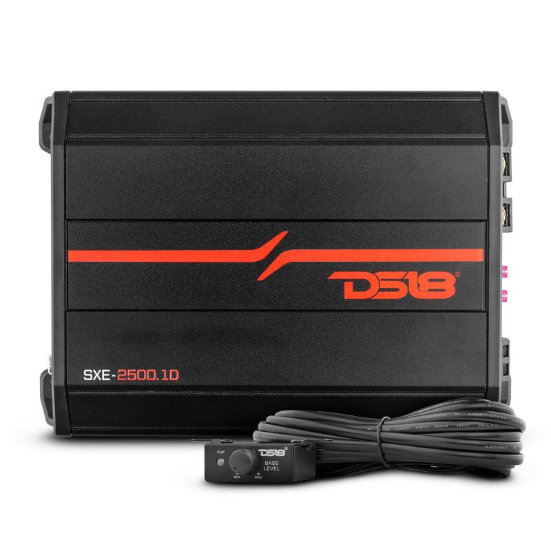 DS18 SXE-2500.1D/BK Class D 1-Channel Amplifier 800 Watts Rms at 1-Ohm
