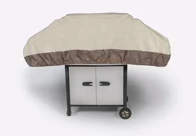 Durable Outdoor Patio Premium Gas Grill Cover with Elastic Bottom – Taupe