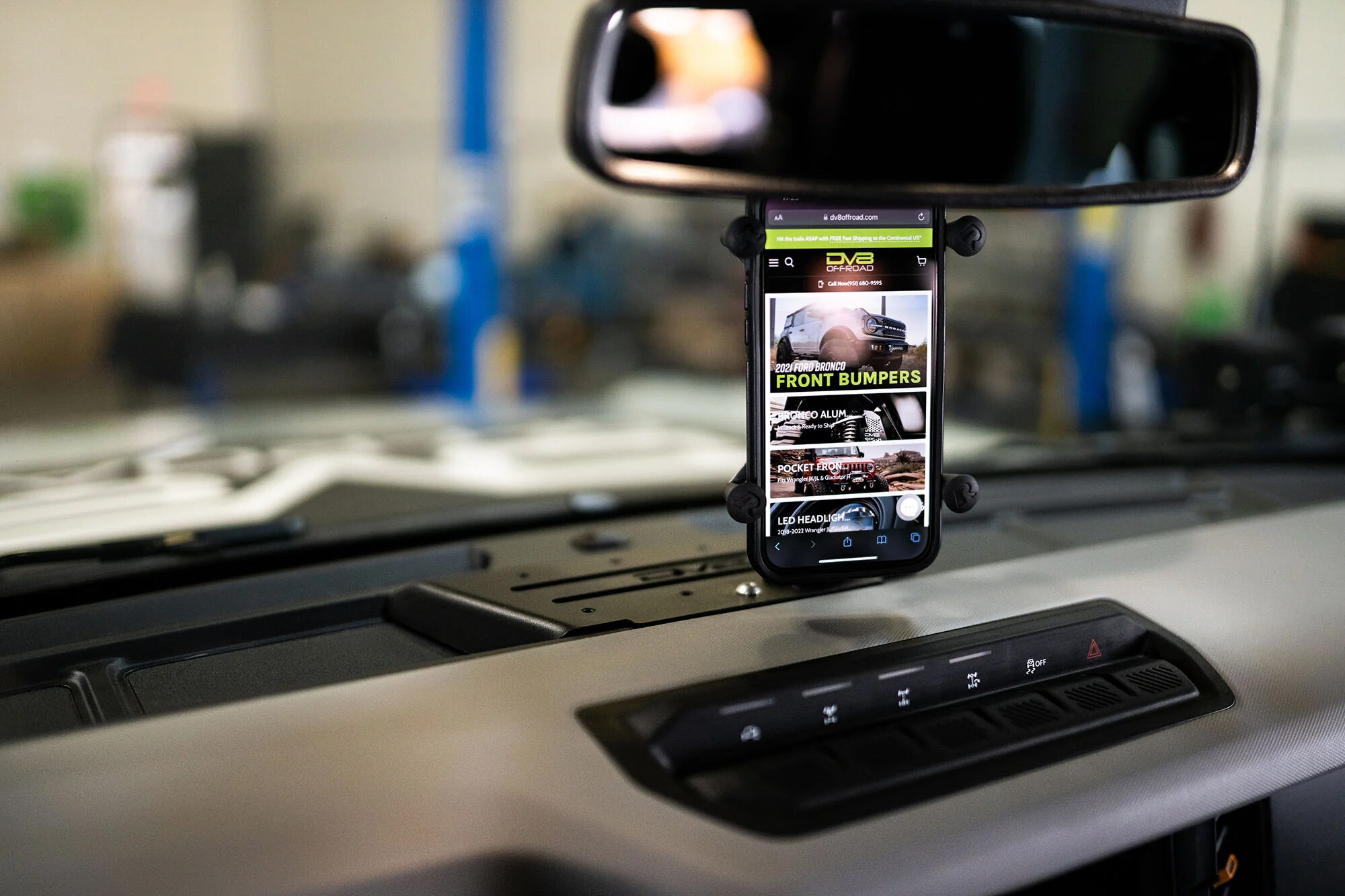 DV8 Offroad Digital Device Dash Mount for 21-26 Ford Bronco