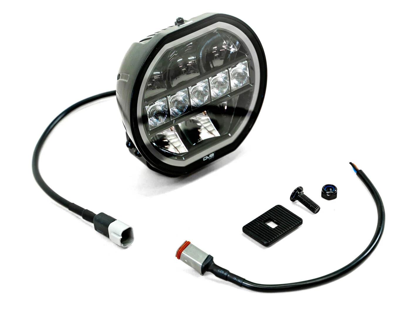 DV8 Offroad BE7RW108W-H 7" Halo Elite Round LED with Accent Halo