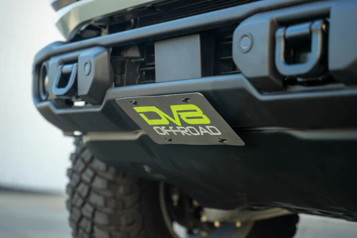 DV8 Offroad OEM Capable Steel Bumper Front License Plate Mount for 21-26 Ford Bronco
