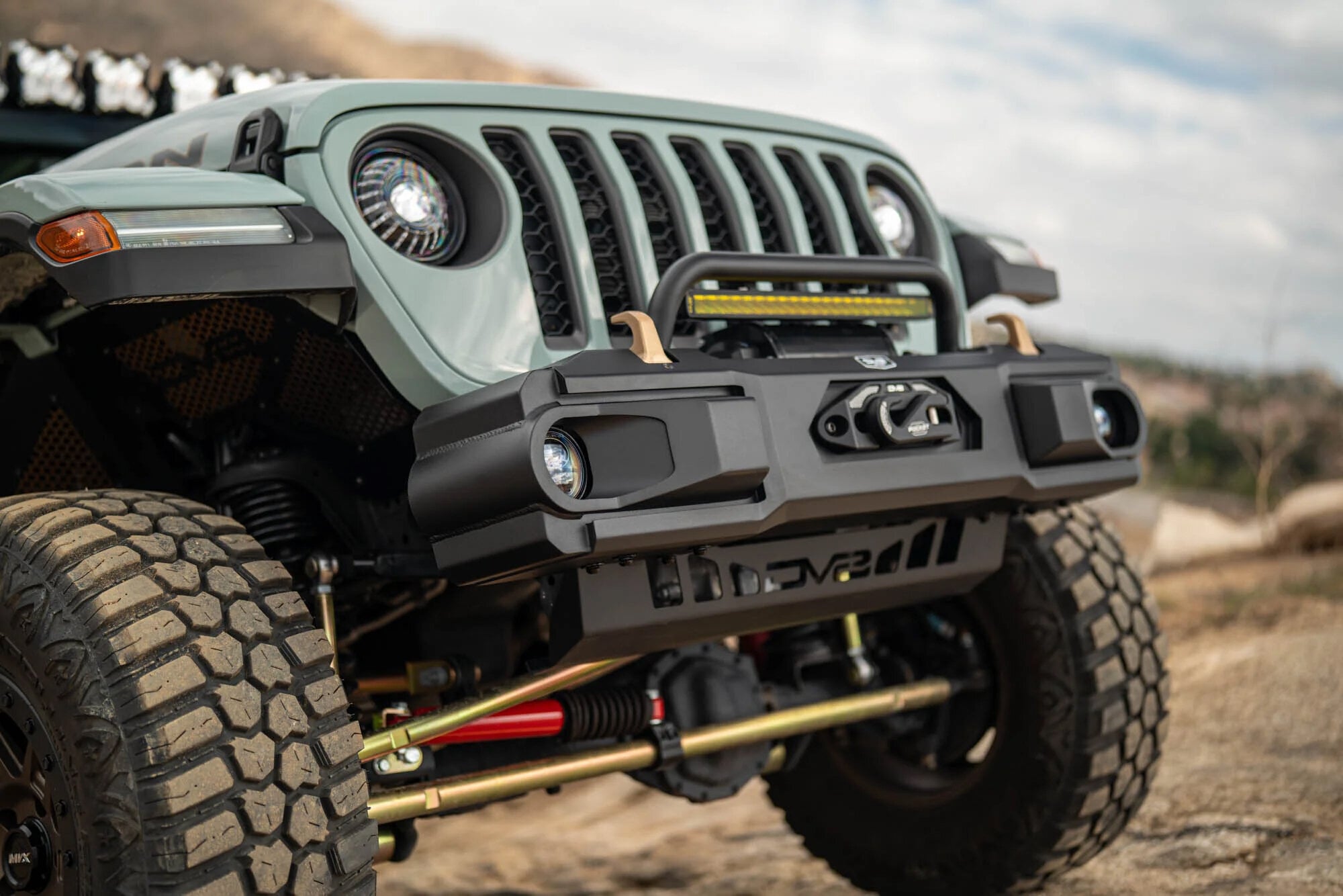 DV8 Offroad FBJL-13 OE Plus Front Bumper for 18-26 Jeep Wrangler JL & Gladiator JT