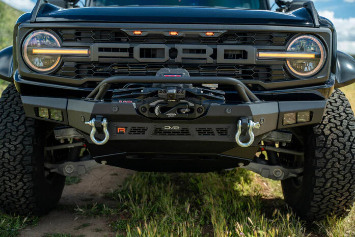 DV8 Offroad FBFR-01 Raptor Spec Series Front Winch Bumper for 21-26 Ford Bronco