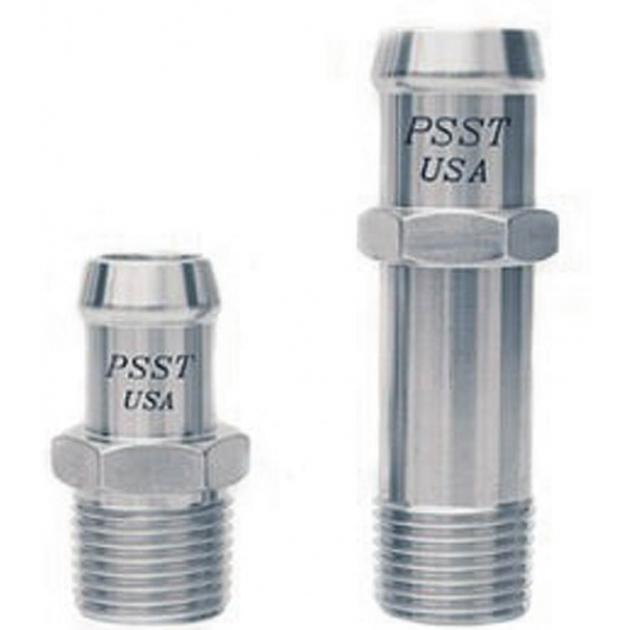 Camaro Intake & Water Pump Heater Hose Fittings, Stainless Steel, With Hex Head, 1967-2002